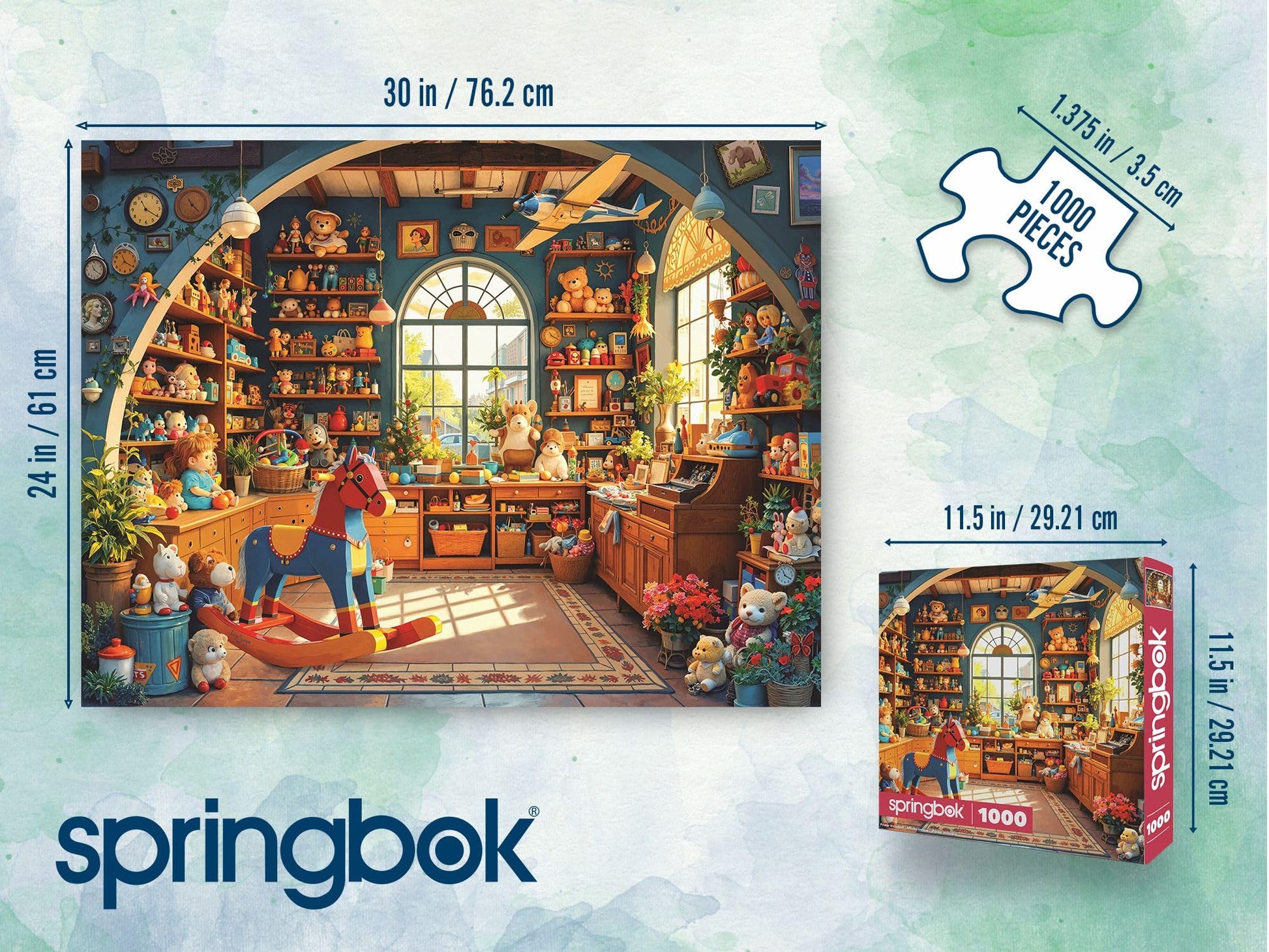Springbok Toy Shop 1000 Piece Jigsaw Puzzle for Adults - Poster Now Included - Unique Cut Pieces - Made in USA