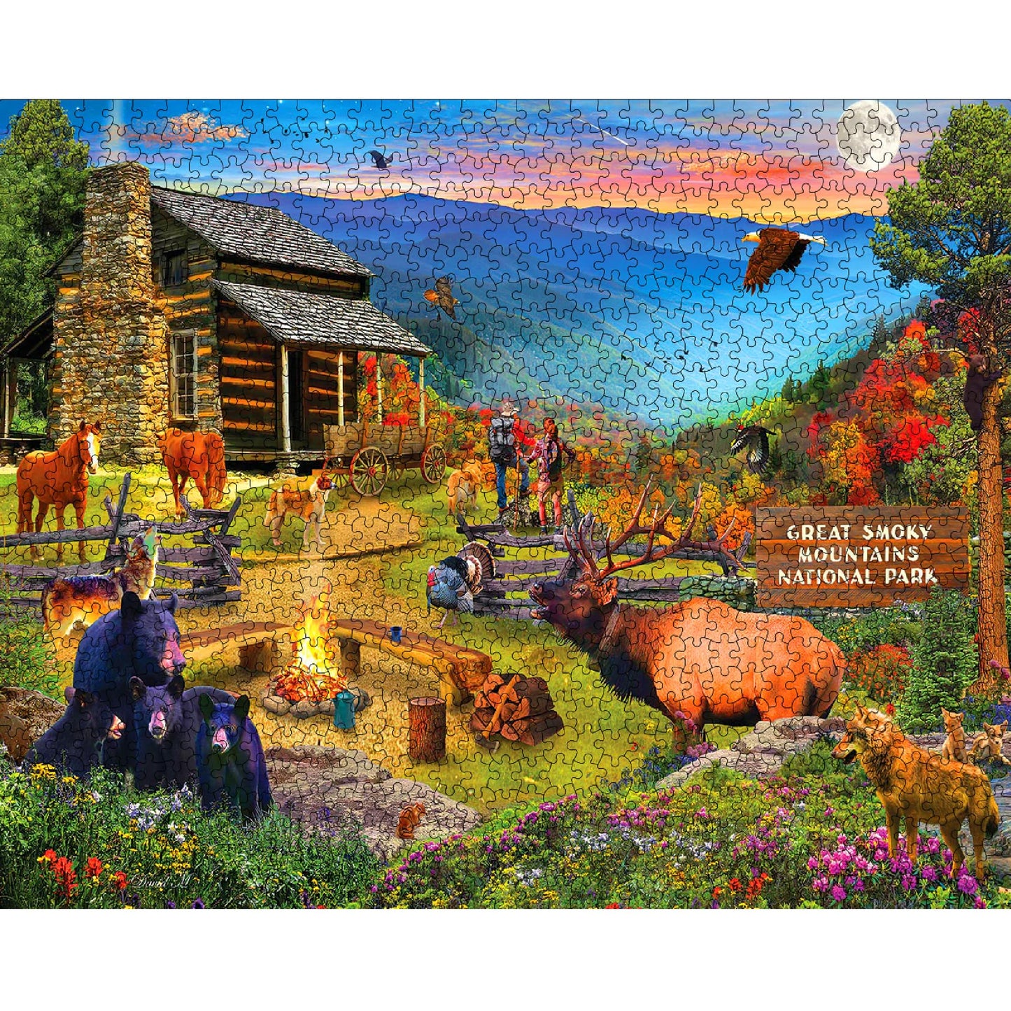 White Mountain 1000 Piece Jigsaw Puzzle, Great Smoky National Park