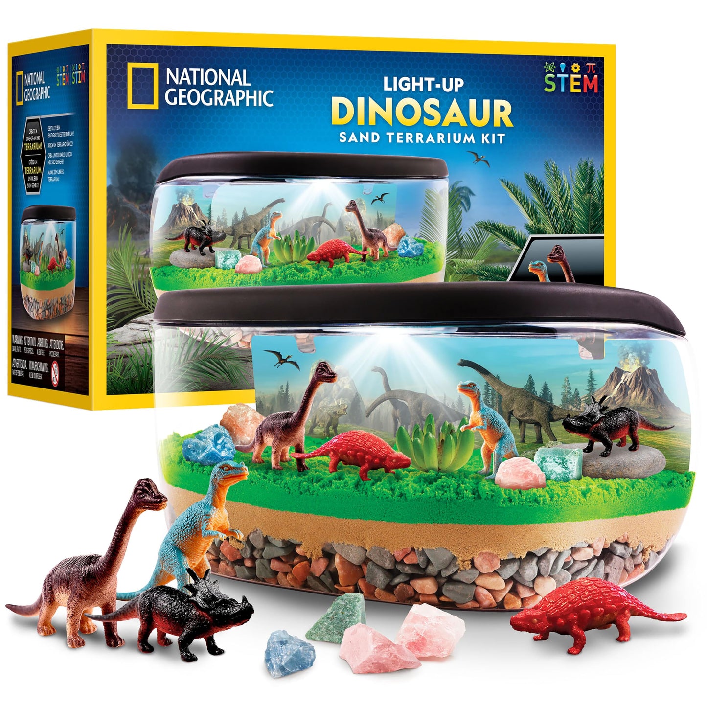 National Geographic Light-Up Dinosaur Terrarium Science Kit for Kids
