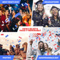 16" America Confetti Cannons | Red White & Blue Confetti Poppers [6 Pack] Biodegradable Paper, Party Poppers for Independence Day/July 4th, Patriotic