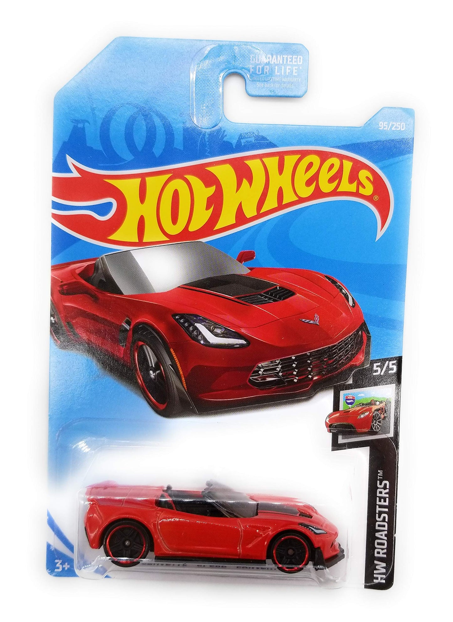Hot Wheels 2019 HW Roadsters Corvette C7 Z06 Convertible 95/250, Red