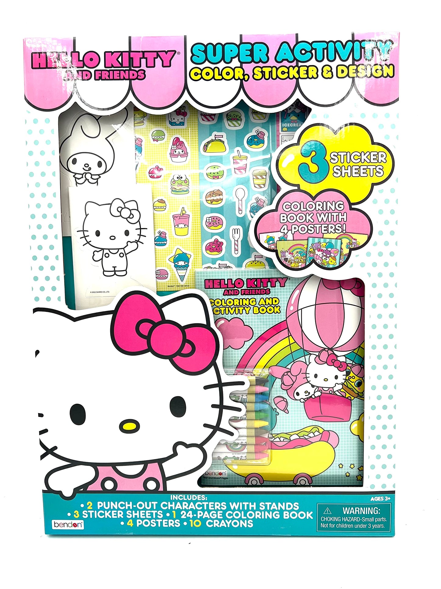 Hello Kitty Super Acitivty Set for Kids, Girls - Bundle with Color, Sticker, Posters and Design