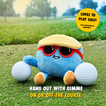 Play Nine Plush Golf Ball 4” Gimme Character Fans, Collectors, and Golfers, Official Plush Toy