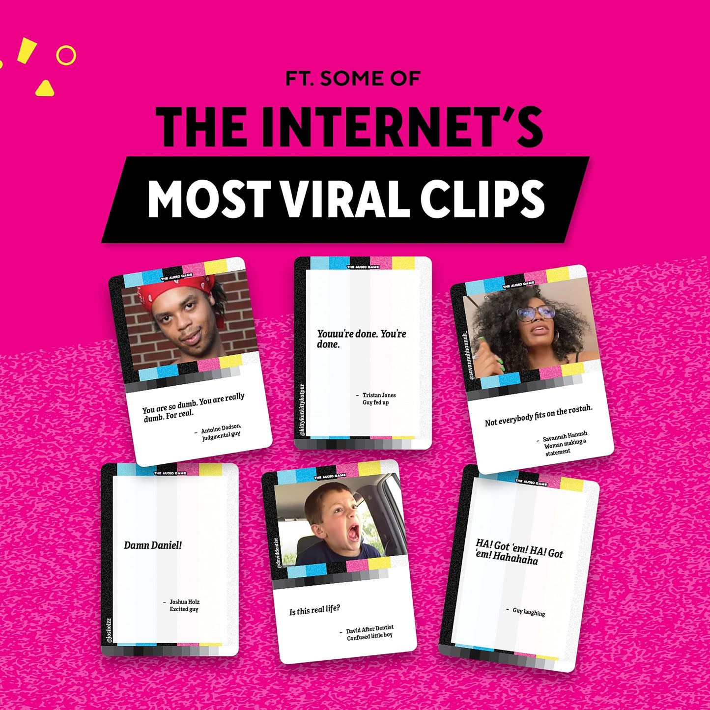 The Audio Game - A Raunchy Card Game - Use Viral Social Media Clips to Roast Your Friends - Hear The Hilarious Cards - Game Night Must Have (17+)