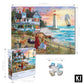 1000 Piece Puzzle for Adults David Maclean Picking Wildflowers Lighthouse Colorful Jigsaw 27x20