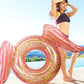 CoTa Global Rose Gold Inflatable Angel Wings Pool Float Tube - Luxurious Inflatable Float Rings for Adults, Perfect Beach Float Tube with Sparkly
