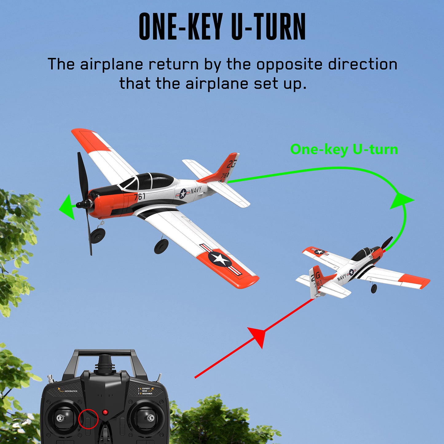 Volantexrc RC Airplane 2.4Ghz 4 Channel Remote Control,with Aileron T28 Trojan Parkflyer RC Aircraft Plane,Ready to Fly with Xpilot Stabilization