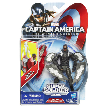 Marvel, Captain America The Winter Soldier, Super Soldier Gear Action Figure, Rocket Storm Falcon, 3.75 Inches