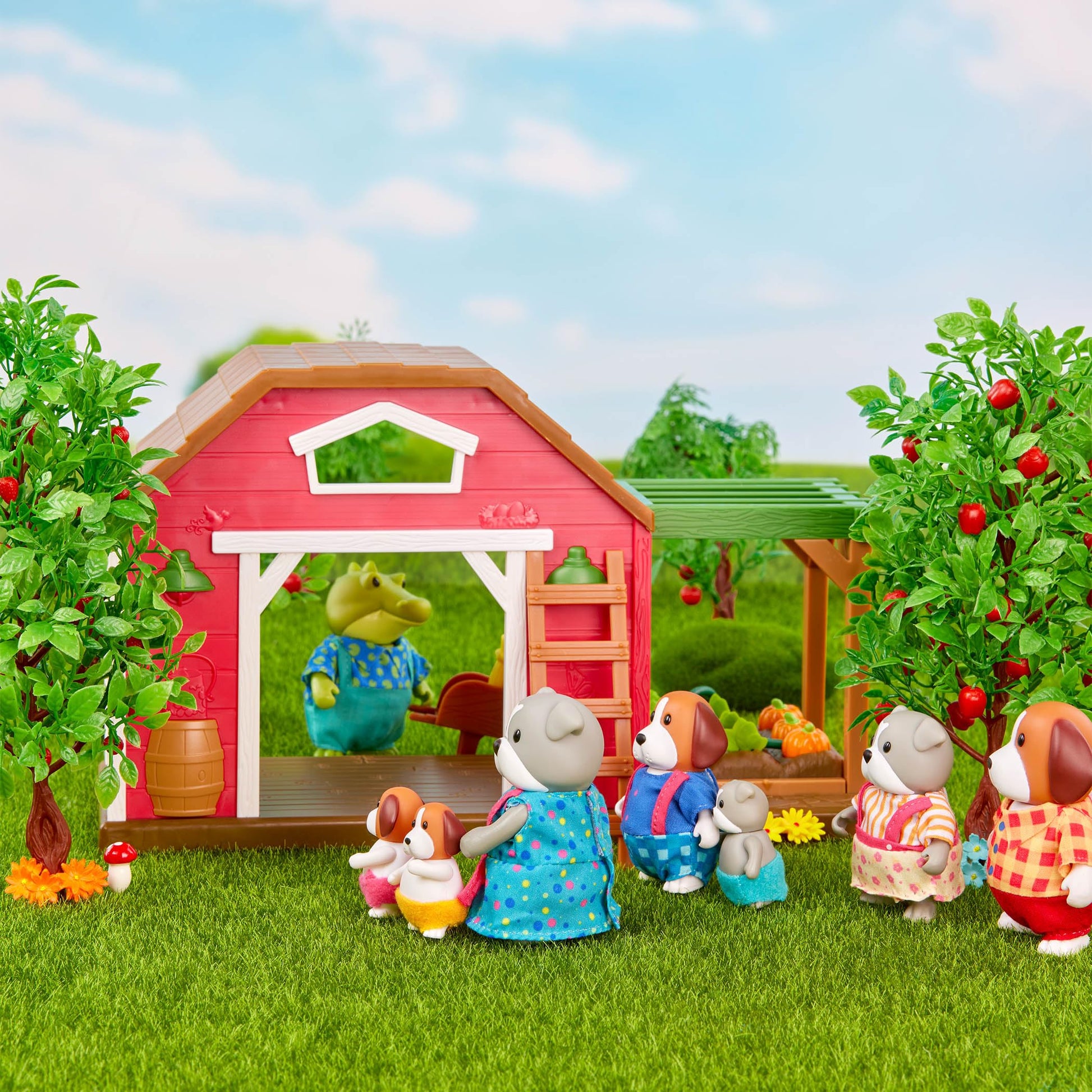 Li'l Woodzeez - Honeysuckle Hollow General Store Dollhouse Playset with 72 Pieces, 2 Figures & Storybook - Miniature Furniture & Accessories