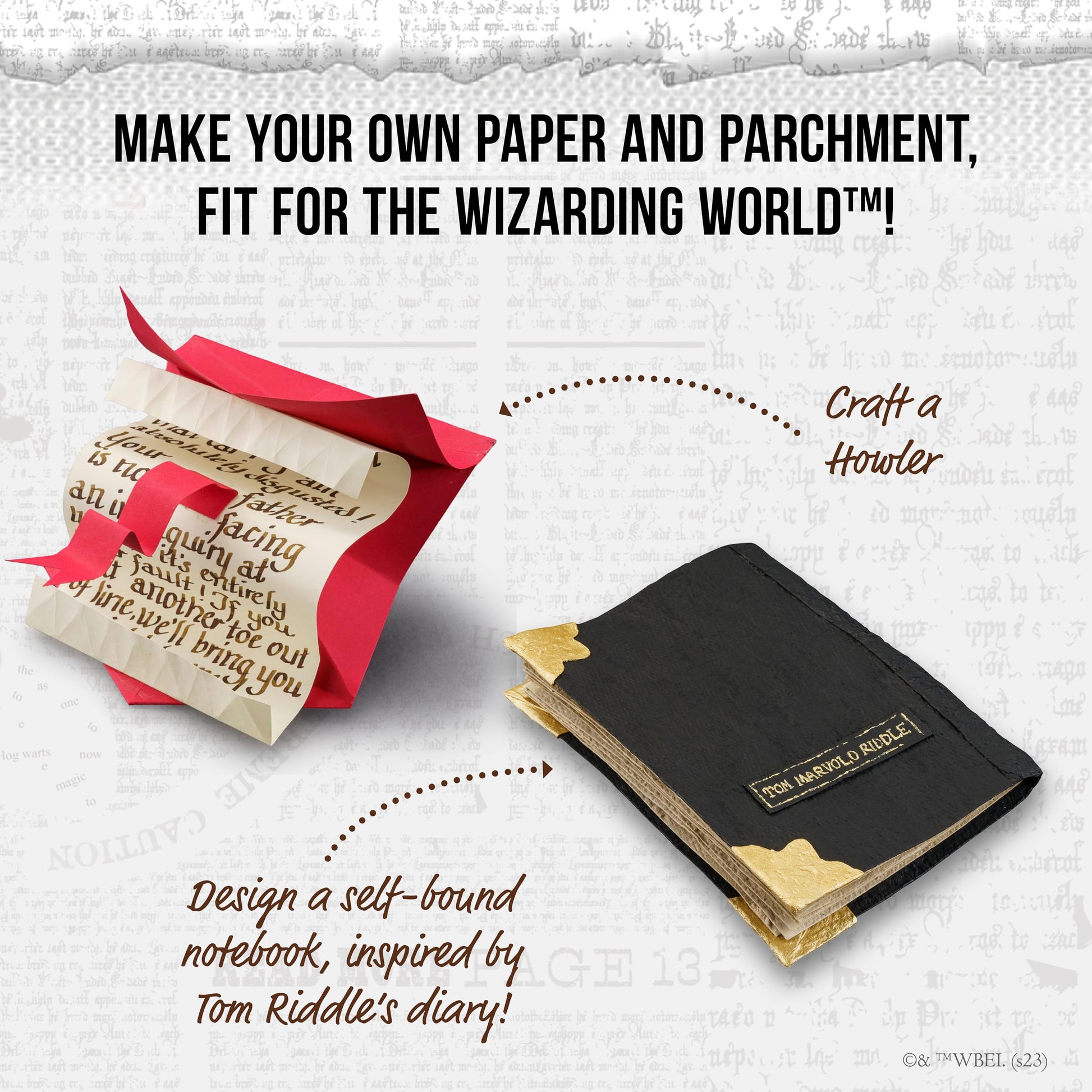 Harry Potter Magic Letters & Seals Craft Kit from Thames & Kosmos | Make Your Own Parchment Scrolls, Tom Riddle’s Diary, a Howler & More, Ideal