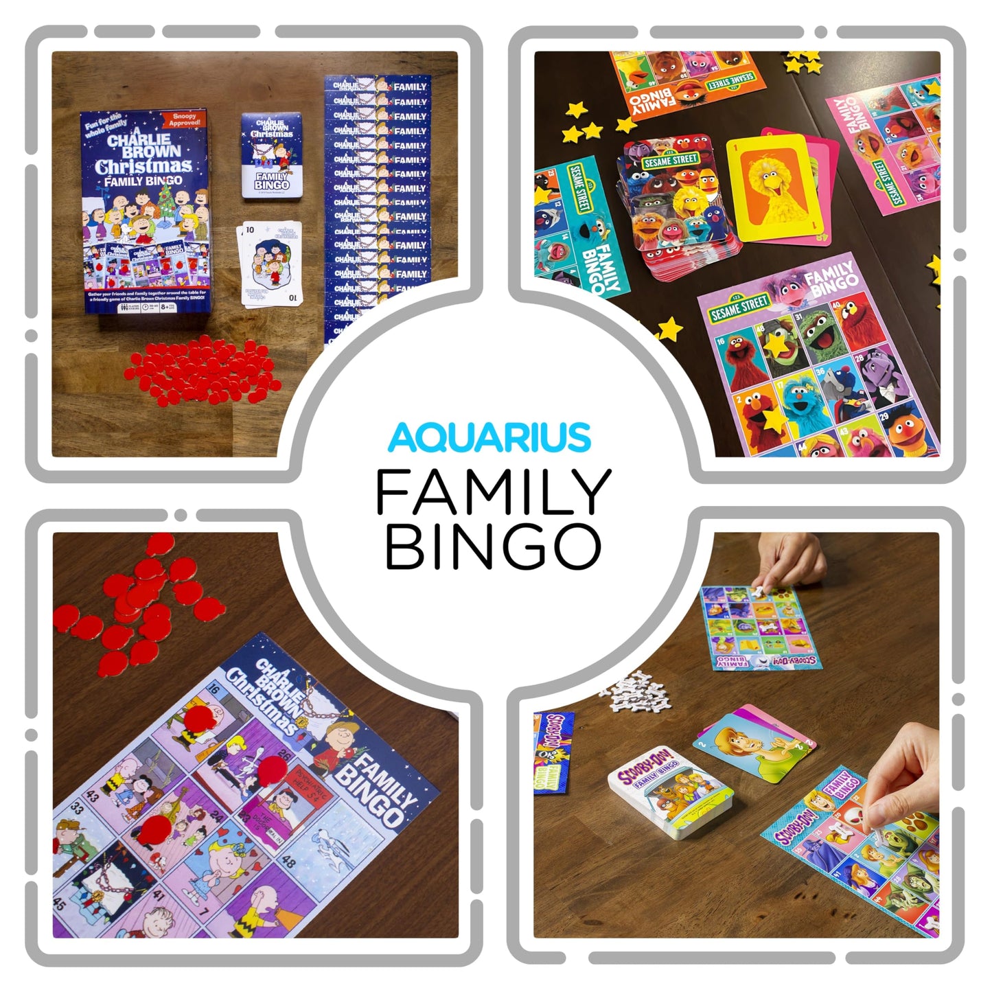 Aquarius Charlie Brown Christmas Family Bingo Game - Official Peanuts Holiday Party Game for Kids & Adults Ages 8+, 2-18 Players - Snoopy Xmas Gift