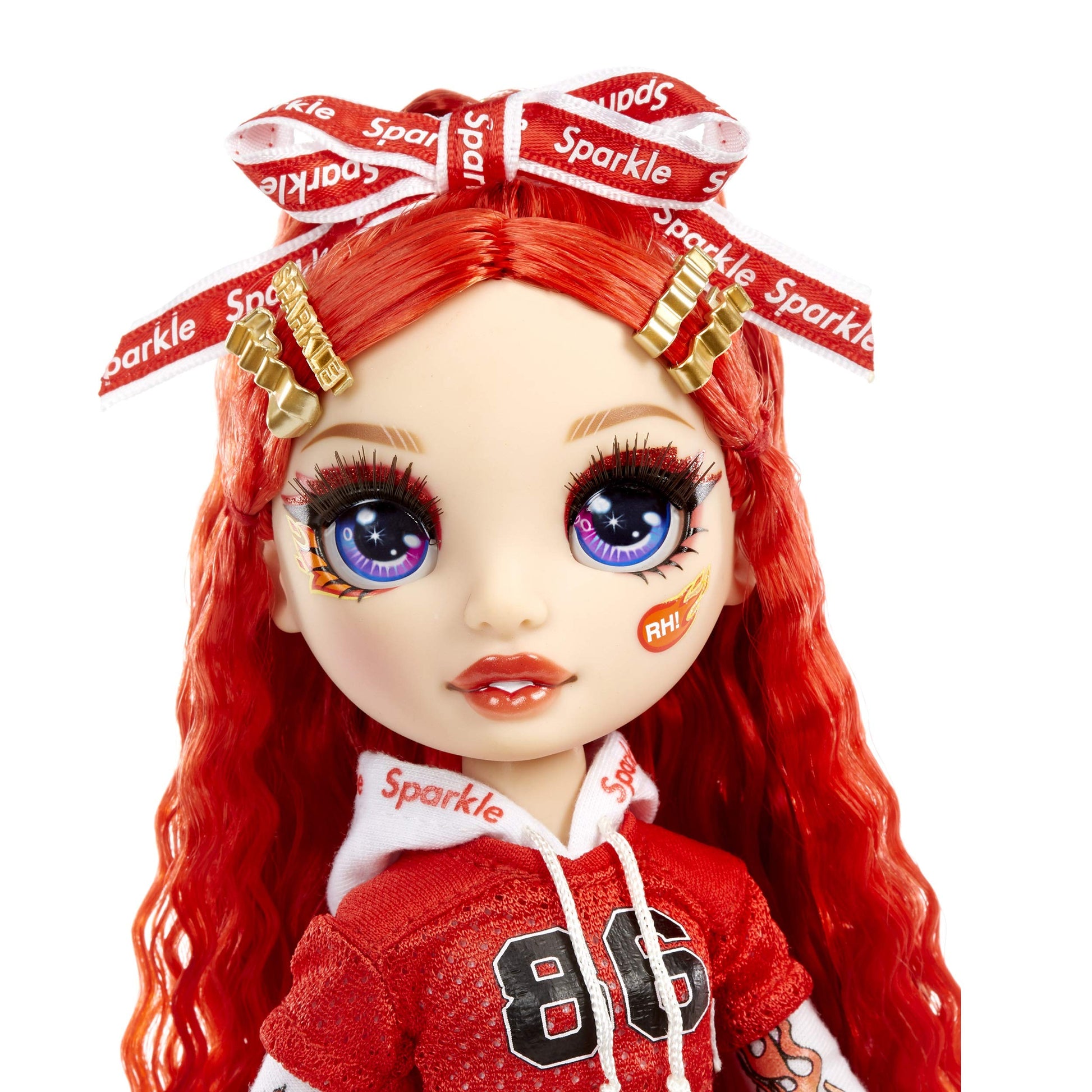 Rainbow High Cheer Ruby Anderson - Red Cheerleader Fashion Doll with 2 Pom Poms and Doll Accessories, for Kids 6-12 Years Old