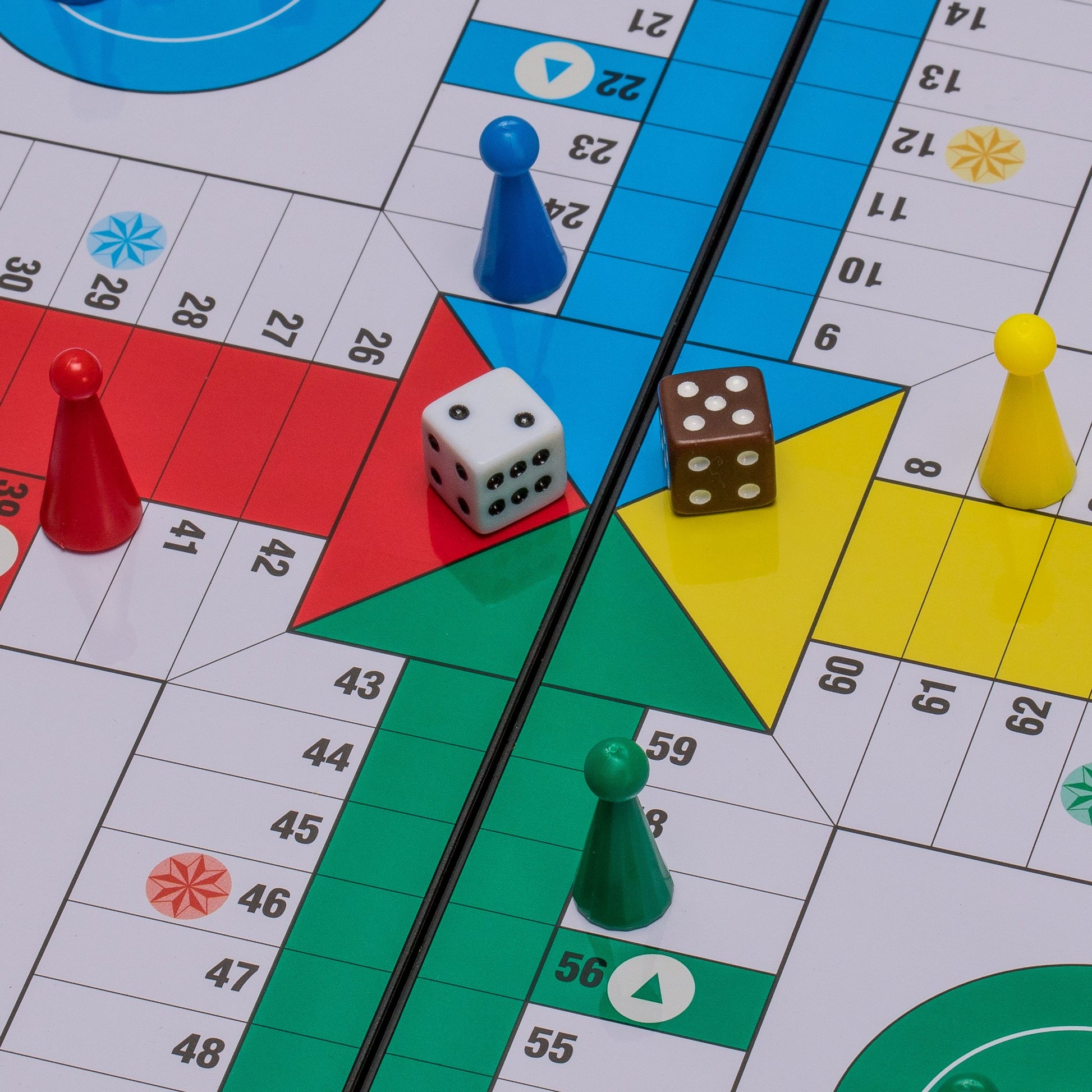 Magnetic Ludo Travel Game Set - 9.8" Folding Board for Classic Portable Strategy Play - Yellow Mountain Imports