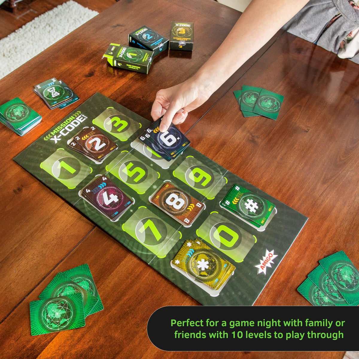 AMIGO Games X-Code - Cooperative Strategy Board Game for 2-8 Players, Ages 8+