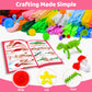 Tiehuoxia 200pcs Multicolor Pipe Cleaners, 20 Colors Chenille Stems for DIY Crafts & Art Projects, Includes Beginner's Manual (12inch x 6mm)