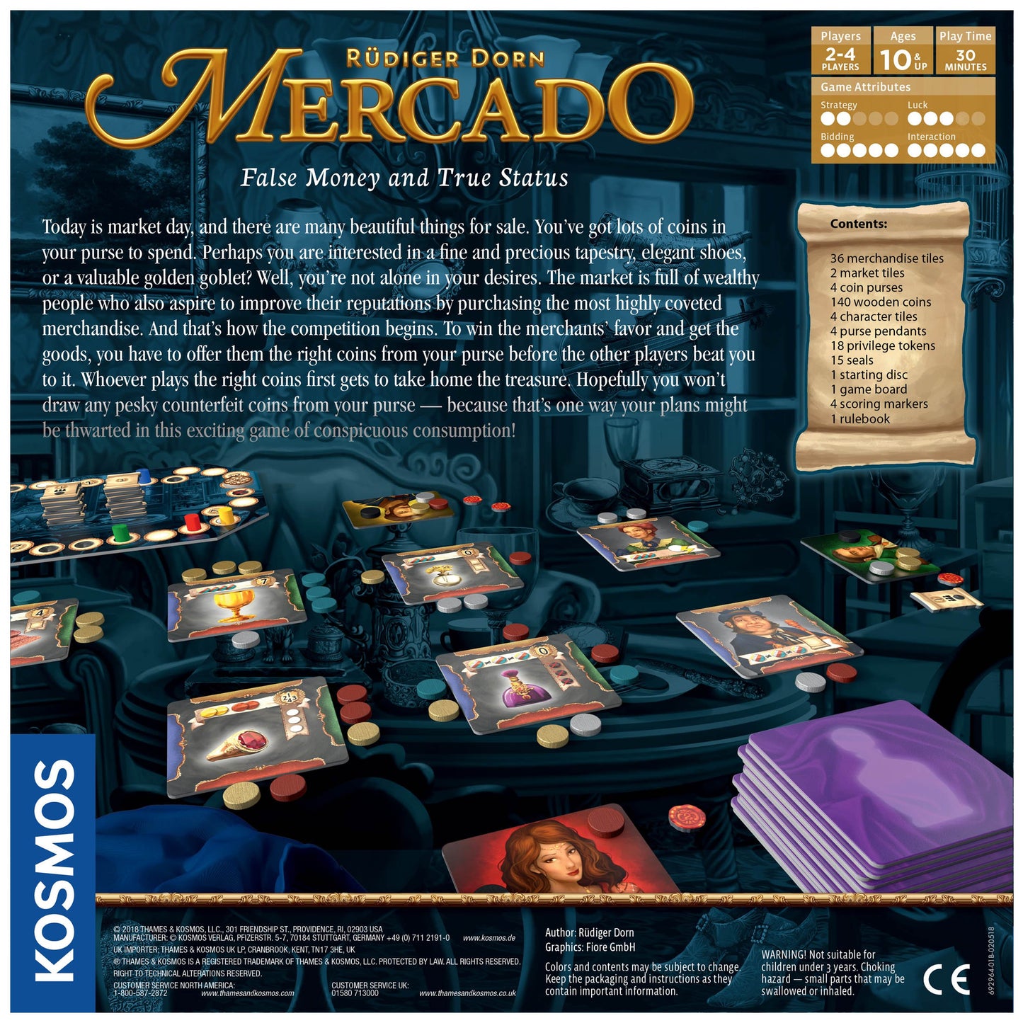 Thames & Kosmos Mercado A Family Board Game 2-4 Player | 30 Mins | Bidding | Highly Interactive