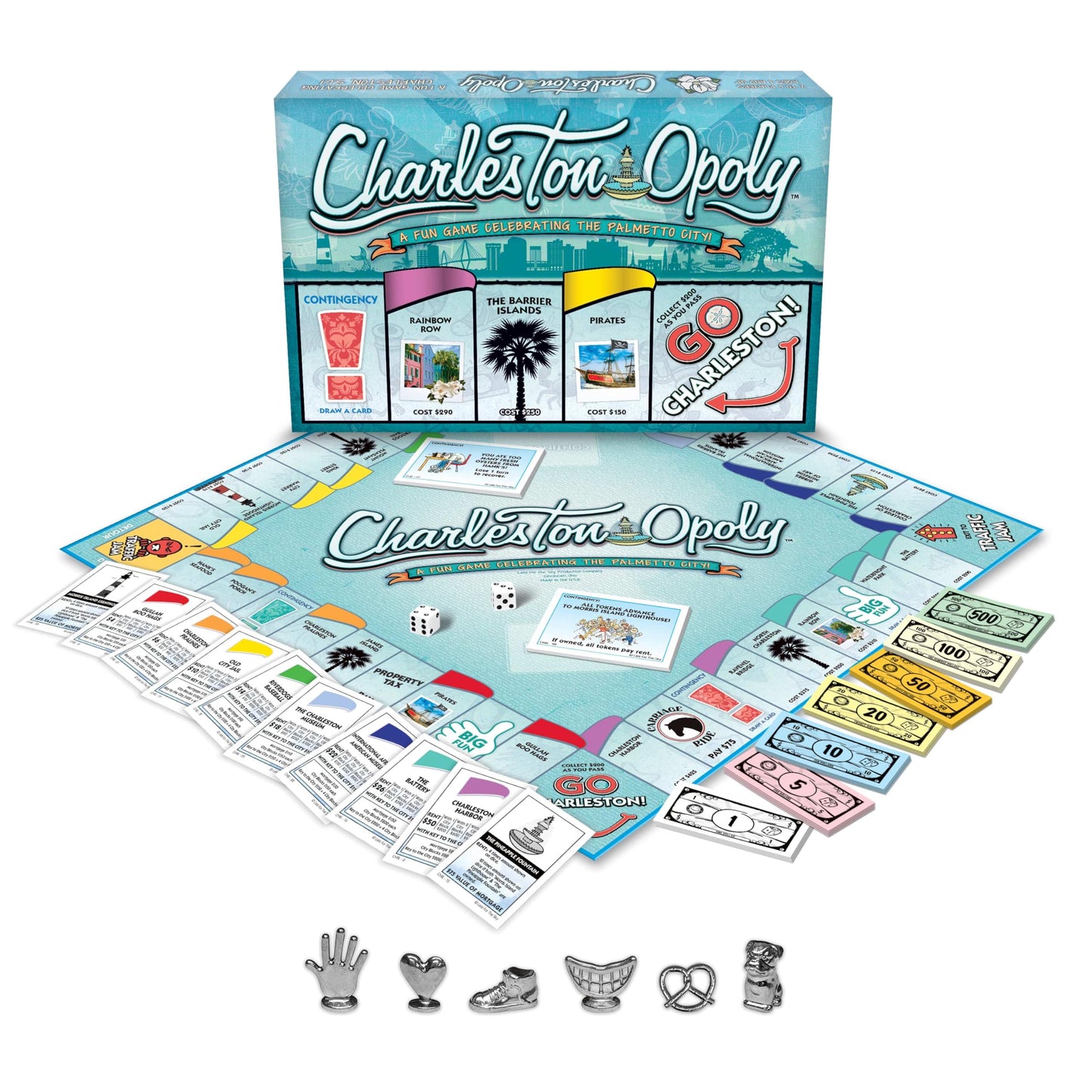 Late for The Sky Charleston-Opoly Board Game - Charleston South Carolina Property Trading Family Game for 2-6 Players, Ages 8+, City Landmarks