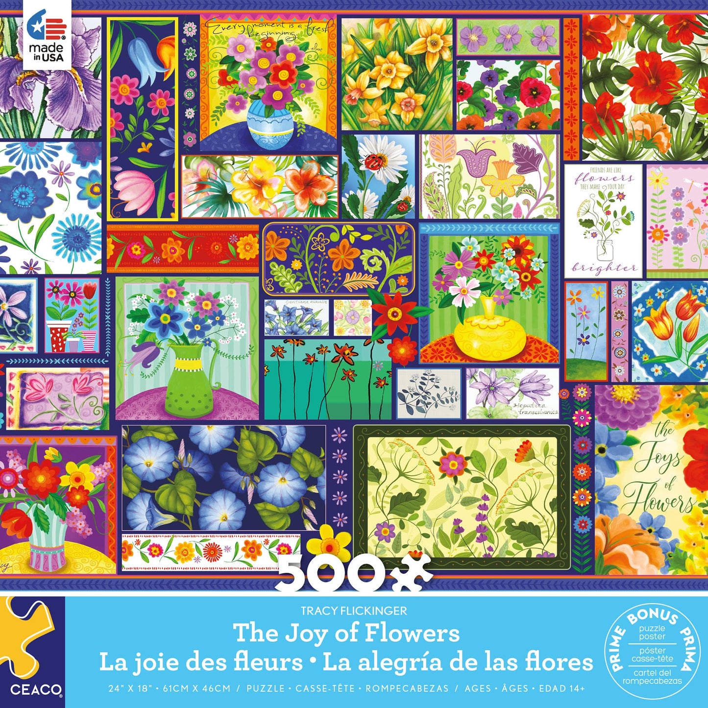 Ceaco - The Joy of Flowers - 500 Piece Jigsaw Puzzle for Adults