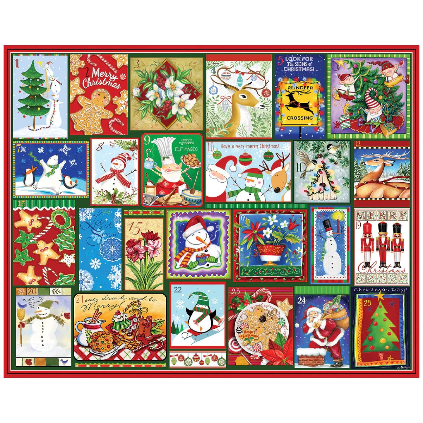 White Mountain Puzzles Christmas Countdown 1000 Piece Puzzle, 1 EA