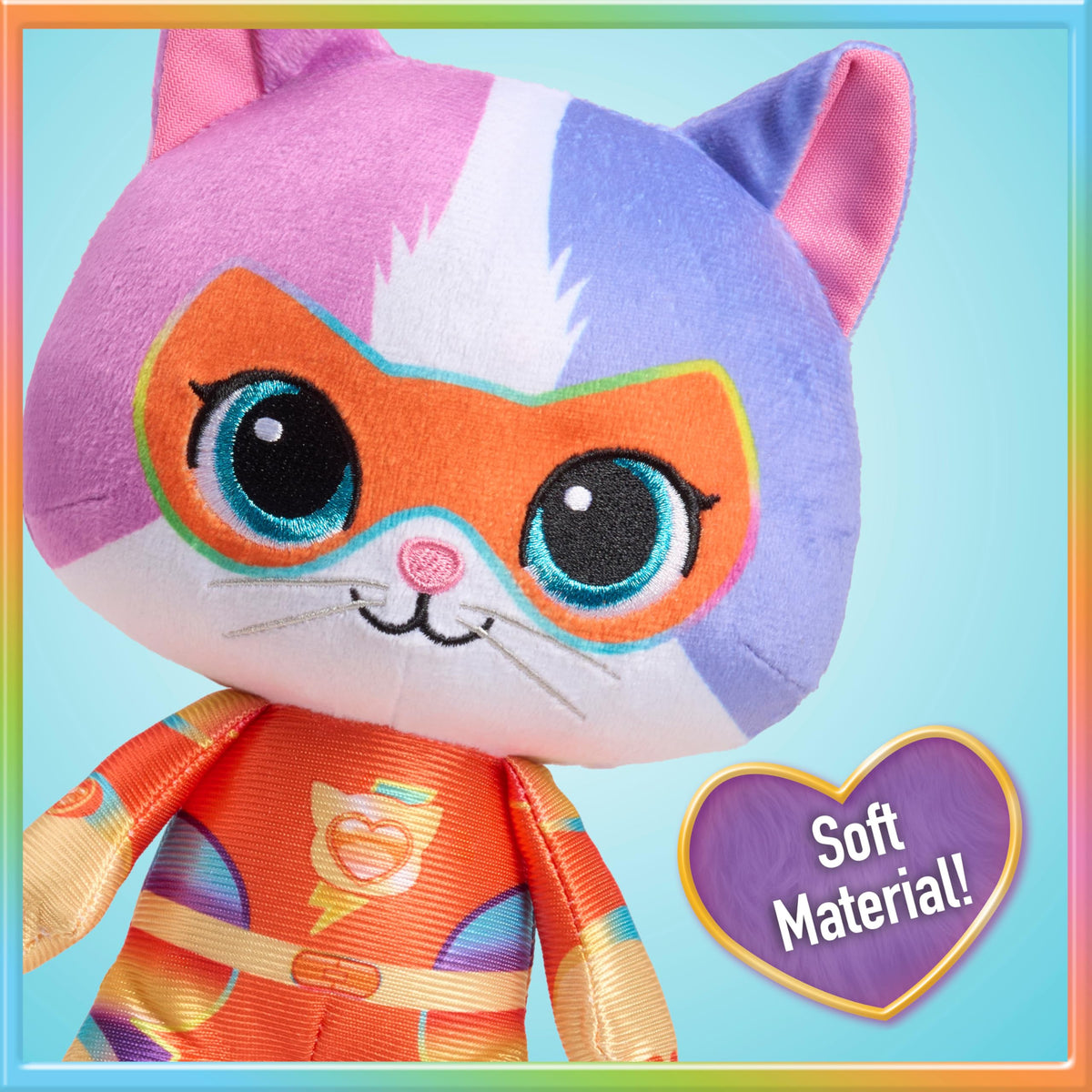 Disney Junior SuperKitties Su-Purr Charged 8-inch Small Buddy Plush Stuffed Animal, Buddy, Kitten, Kids Toys for Ages 2 Up by Just Play