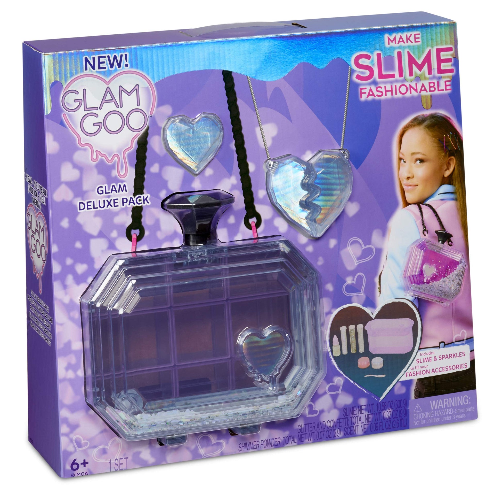 Glam Goo Deluxe Pack with Slime & Fashion Accessories, Multicolor