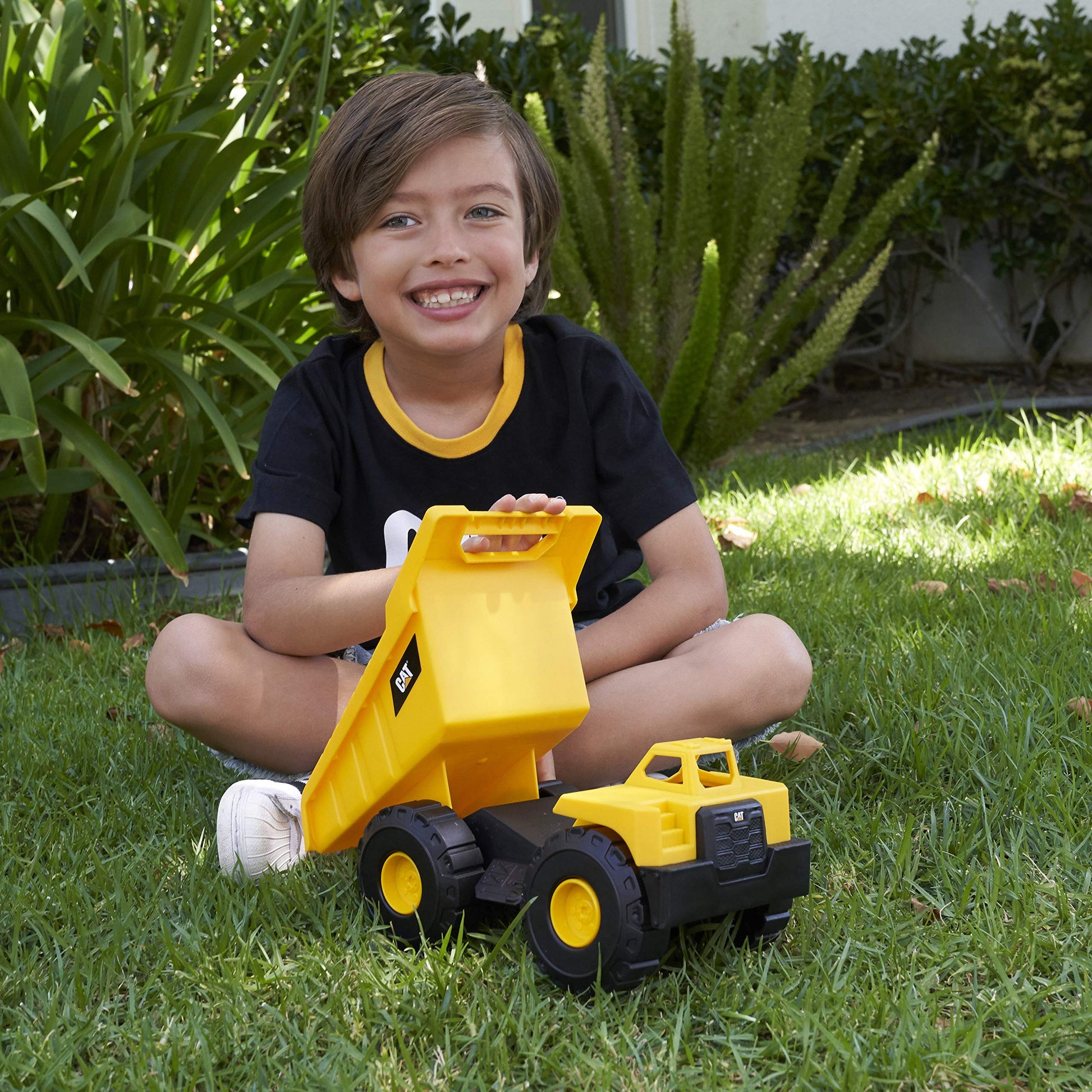 CAT erpillar Pack of 3 Vehicles 25 cm - Dump Truck, Excavator and Front Loader Yellow