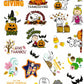 Peanuts Gang Snoopy Charlie Brown Lucy Linus Character Christmas Easter Thanksgiving Halloween 4th of July Seasonal Holiday Sticker Set, 5 Sheets 118