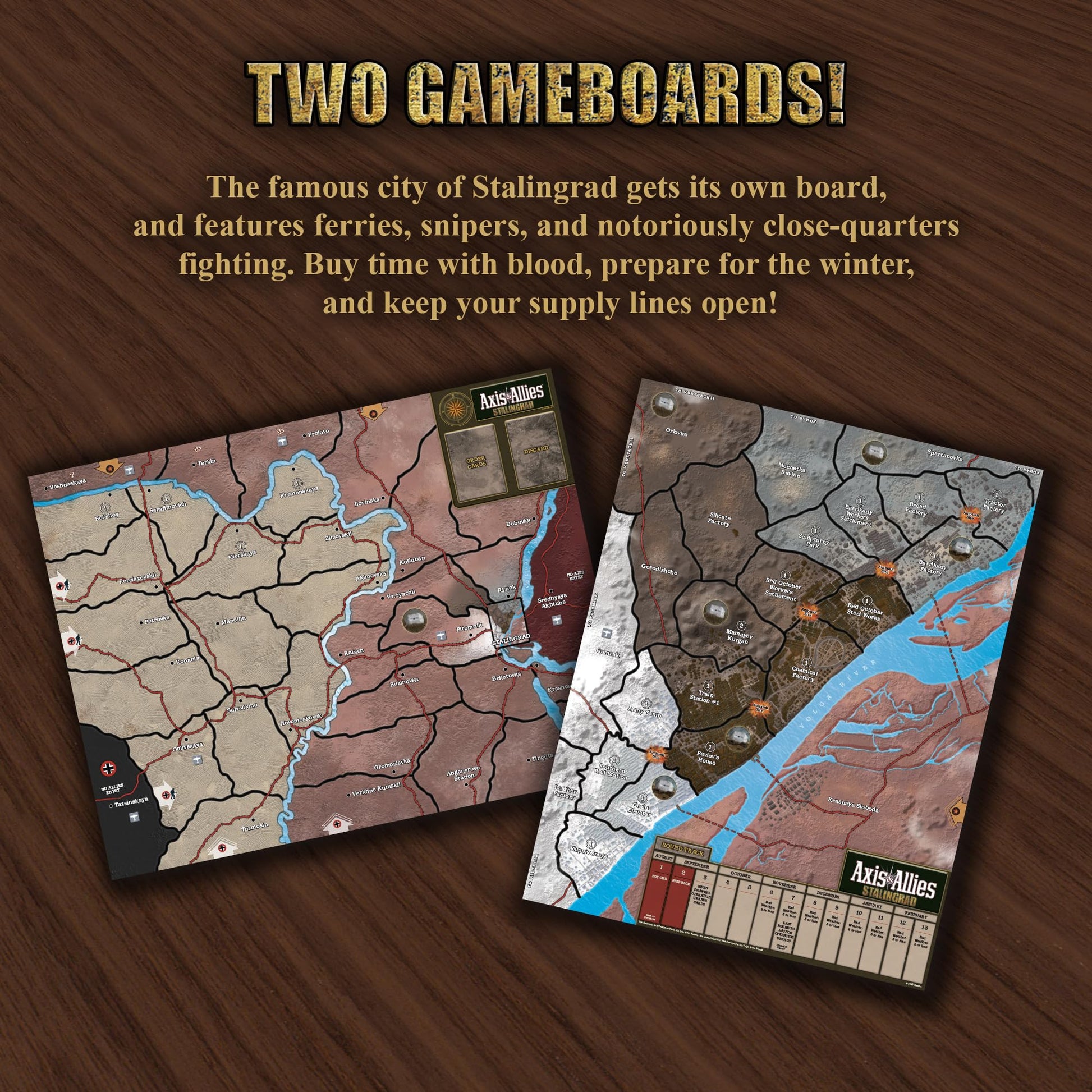 Renegade Game Studios Games Axis & Allies Stalingrad WWII Strategy Board Game with 150+ Miniatures, Two Player Tactics, Ages 14+