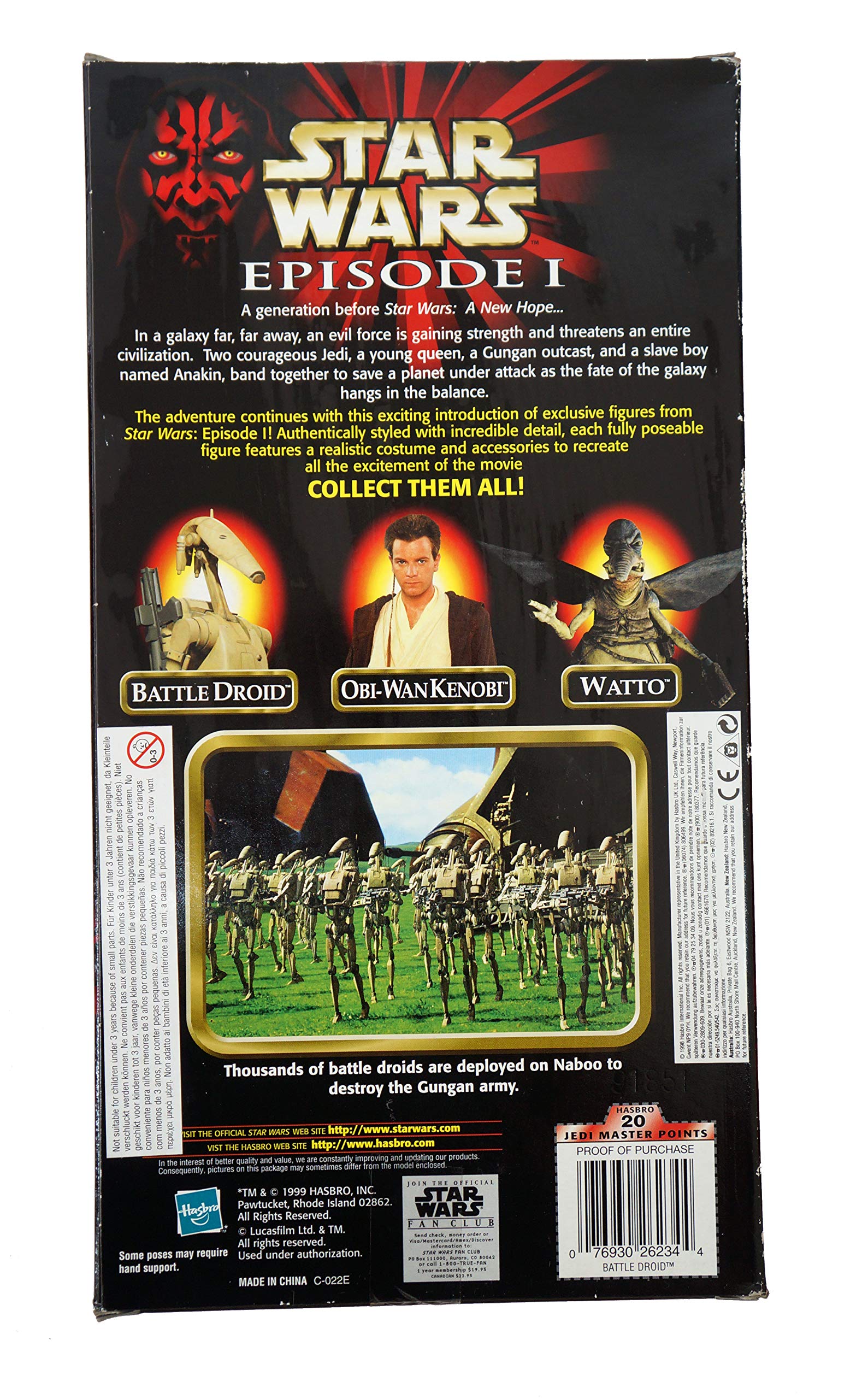 Star Wars Phantom Menace Battle Droid Action Figure