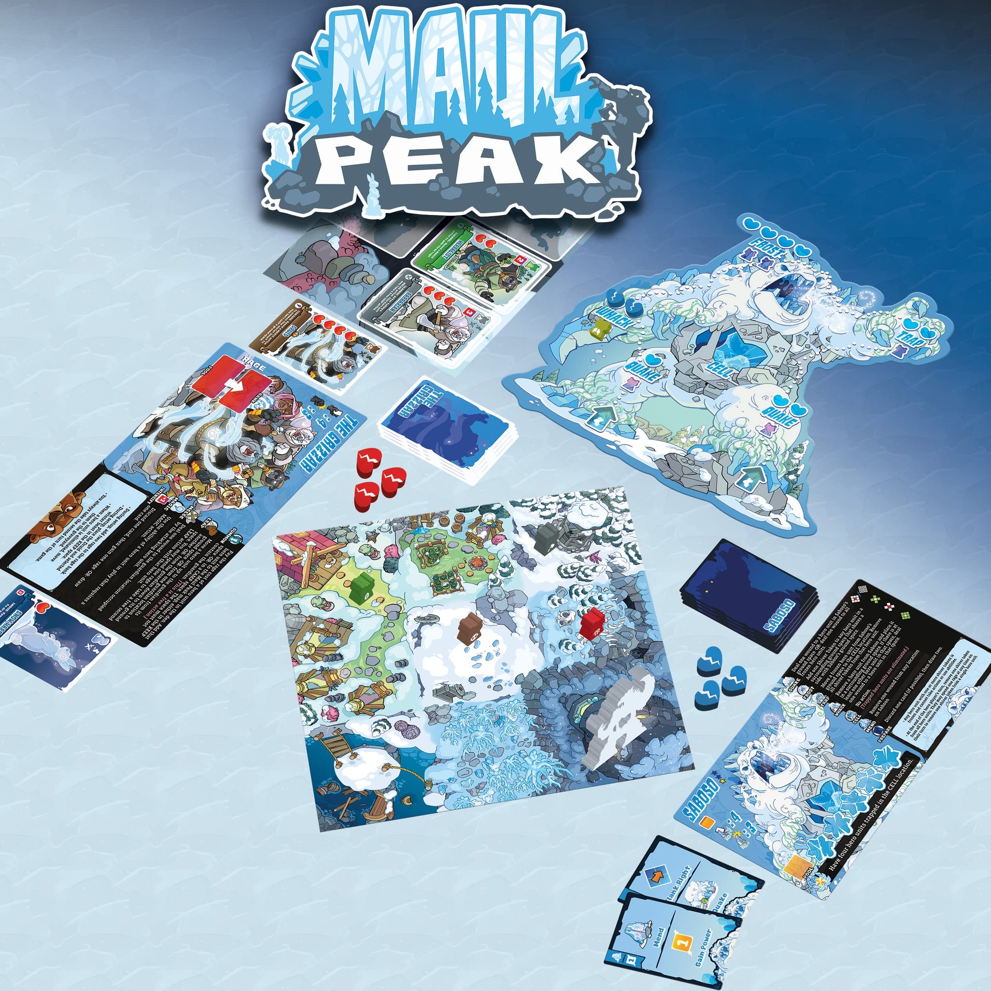 Pencil First Games Maul Peak Board Game - an Asymmetric Tactics Game of Giant Guardians and Fierce Bears by Pencil First Games for 2 Players
