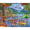 White Mountain 1000 Piece Jigsaw Puzzle Fun Lake Day, Summer Camp