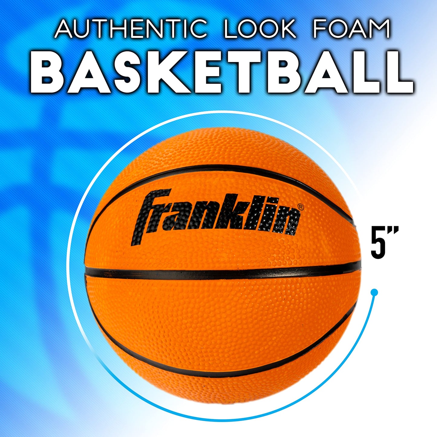 Franklin Sports Soft Indoor Mini Foam Basketballs - 3 Pack - Slam Dunk Approved - Indoor Game Room Replacement Basketballs - No Pump Needed, Orange