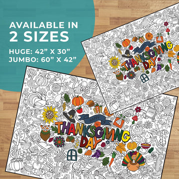 Giant Coloring Poster - Premium Jumbo Coloring Sheets for Kids & Adults with Thick Bleed-Resistant Pages, Use on Floor, Wall, or Table, Use