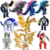 TwCare Set of 10 Godzilla x Kong: The New Empire, Dinosaur Dragon Toys Action Figures, Evolved Basic Exquisite Battle Roar B.E.A.S.T. Glove Shimo
