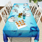 Cheerland Under the Sea Party Tablecloth Fabric Ocean Theme Birthday Decorations for Kids Adults Sea Party Supplies Turtles Jellyfish Coral Mermaid