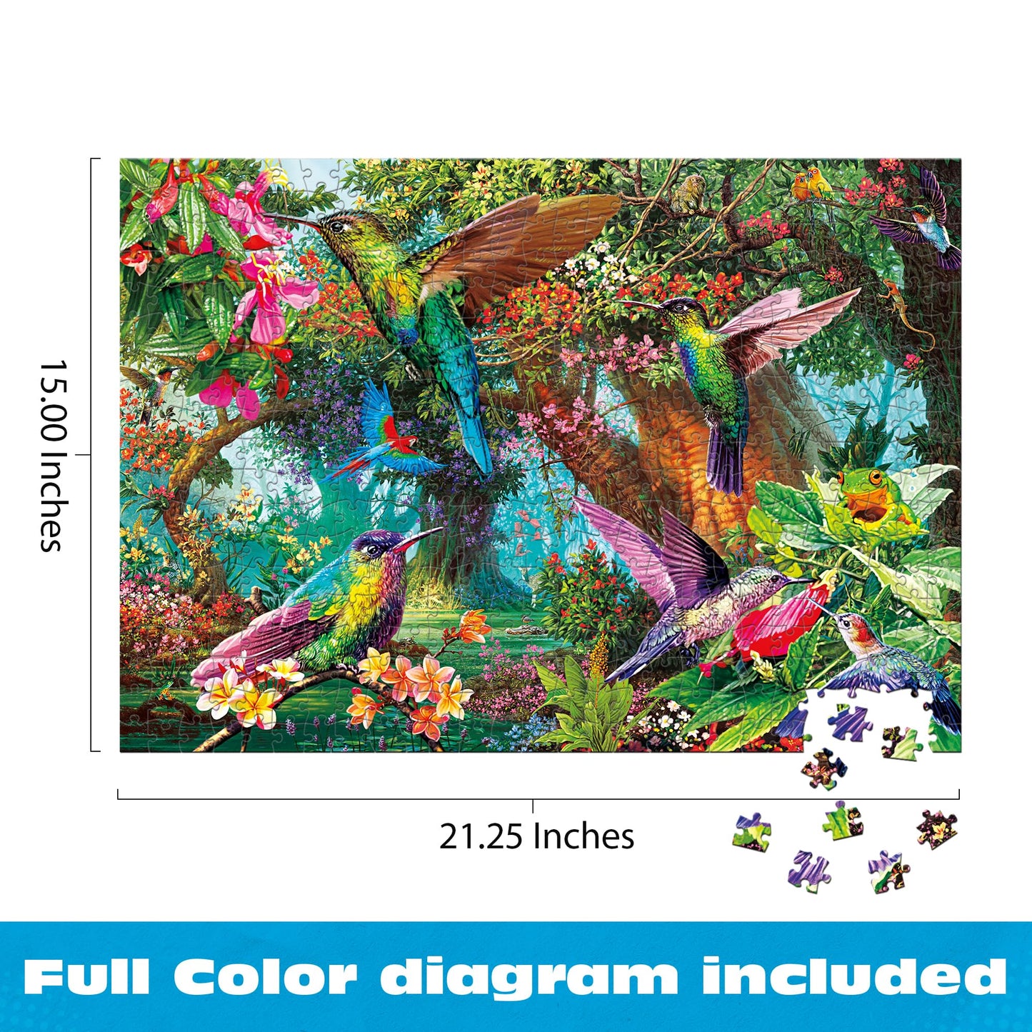 Buffalo Games - Hummingbird Garden - 500 Piece Jigsaw Puzzle for Adults