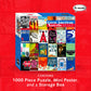 Re-Marks Great American Novels 1000-Piece Puzzle for All Ages, Family Jigsaw Puzzle