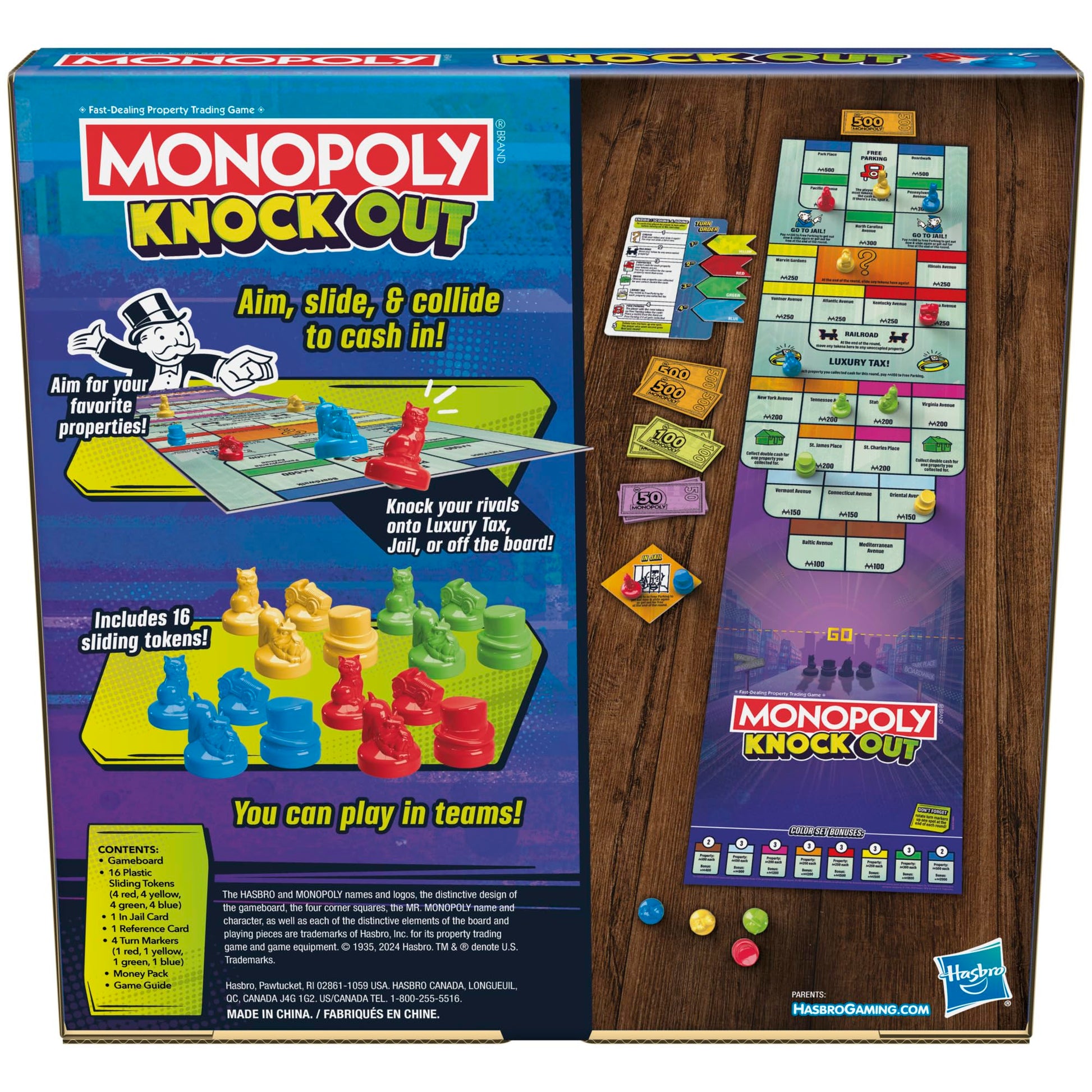 Monopoly Knockout Board Game | 2-8 Players | 20 Mins. Average | Quick-Playing Family Games for Kids, Teens, and Adults | Ages 8+