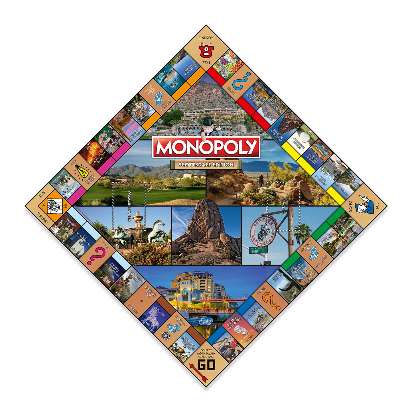 Monopoly Board Game Scottsdale Edition: 2-6 Players Family Board Games for Kids and Adults, Board Games for Kids 8 and up, for Kids and Adults, Ideal