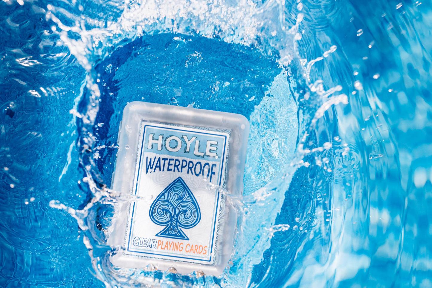 Hoyle Waterproof Playing Cards, Clear Plastic Deck of Cards for Outdoor Card Games, Camping, Beach, Pool & Travel Games (1 Deck)