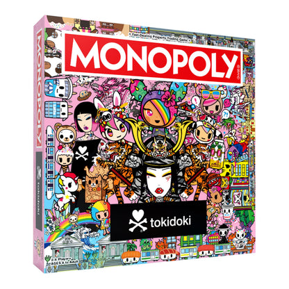 MONOPOLY: tokidoki Board Game, Buy, Sell & Trade Characters like Donutella, Mozzarella, & Stellina, Includes 6 Collectible Mover Tokens - Cactus Dog