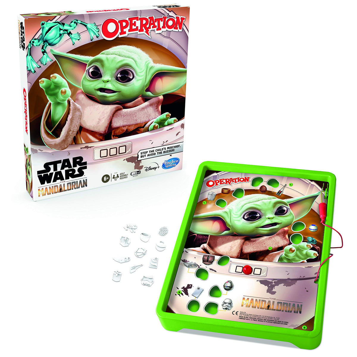 Hasbro Gaming Operation Game: Star Wars The Mandalorian Edition Board Game for Kids