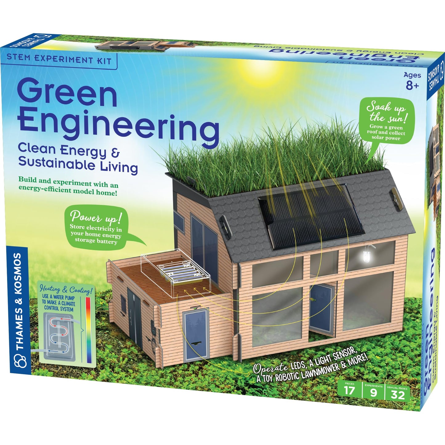 Thames & Kosmos Green Engineering STEM Kit | Build & Experiment with an Energy-Efficient Model Home, Explore Clean Energy, Sustainable Living