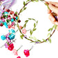 Hapinest Make Your Own Flower Crown Kit & Bracelet Craft Kit for Girls Ages 6 Years and Up
