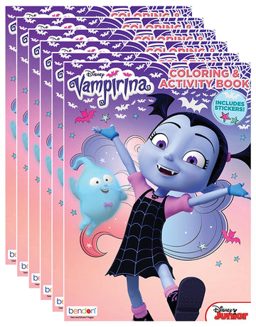 Disney Junior Vampirina 32-Page Coloring and Activity Books with Stickers (Pack of 6)