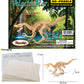 Puzzled 3D Puzzle Velociraptor Dinosaur Wood Craft Construction Kit Fun Unique & Educational DIY Wooden Dino Toy Assemble Model Unfinished Craft Hobby