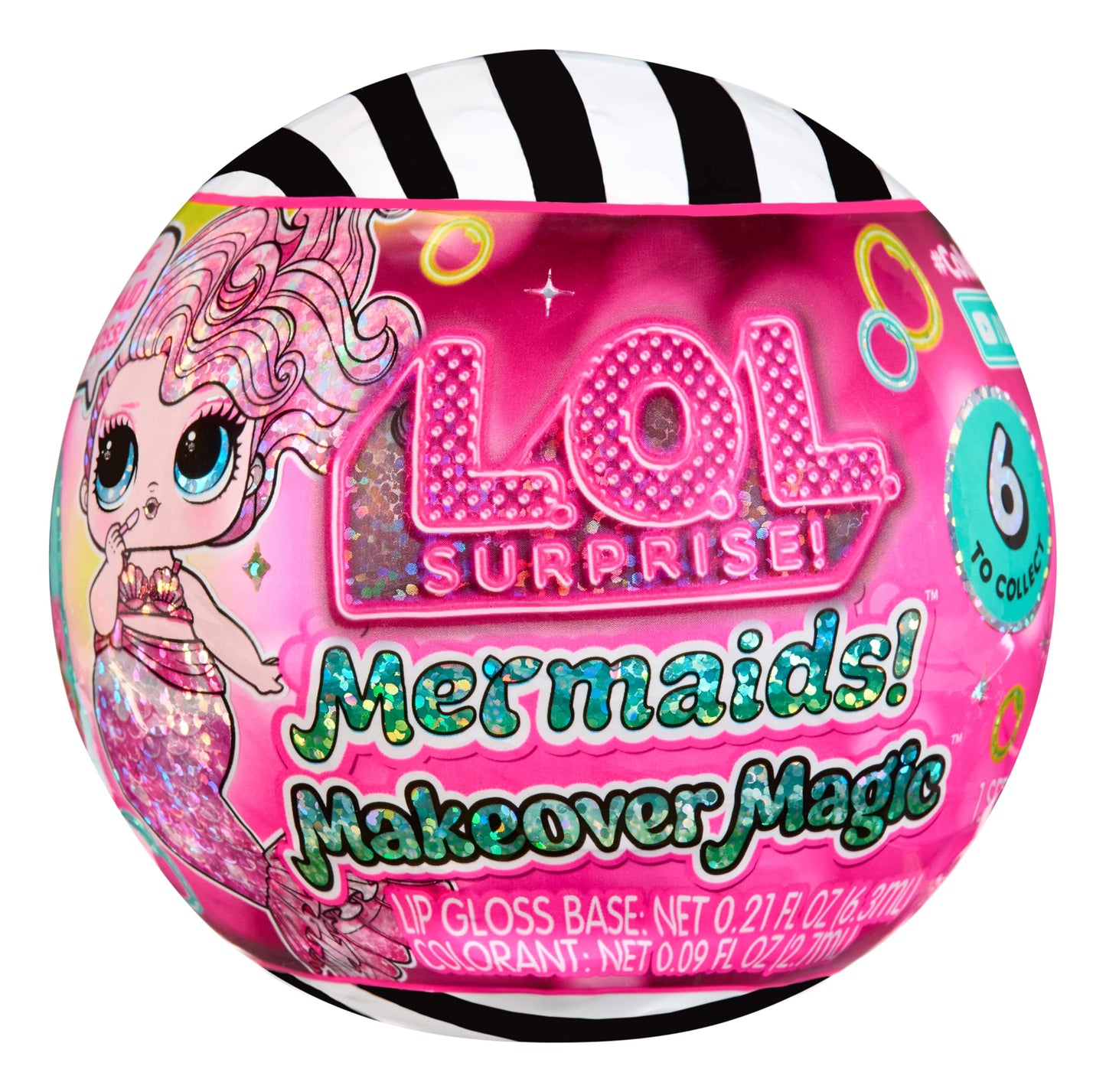LOL Surprise Mermaids Makeover Magic Tots with DIY Wearable Lip Gloss Makeup for You and Your Doll, Fun Water Play, Gift for Kids Ages 4+