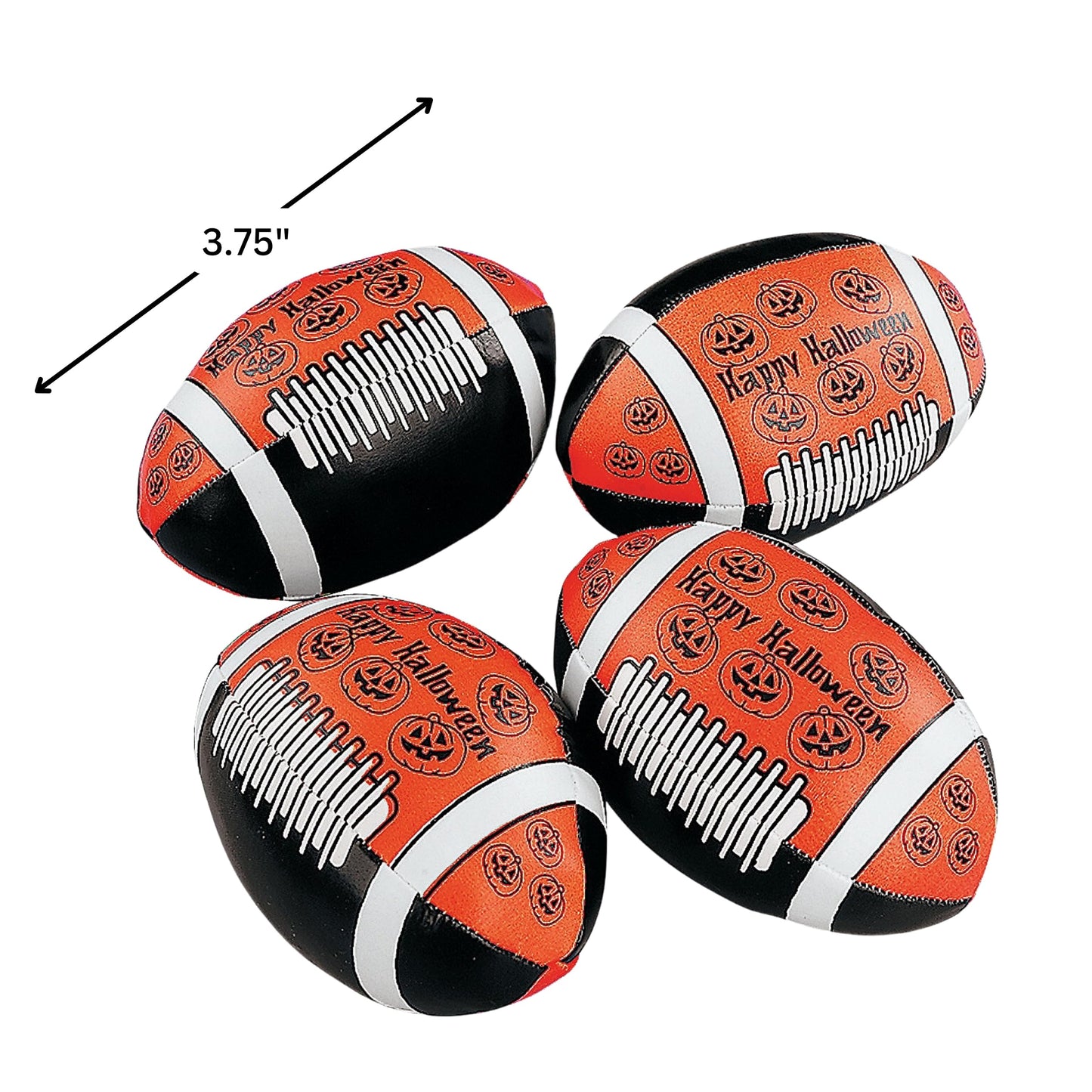 Fun Express Halloween Footballs - Trick or Treat Handout Toys and Party Favors - 12 Pieces