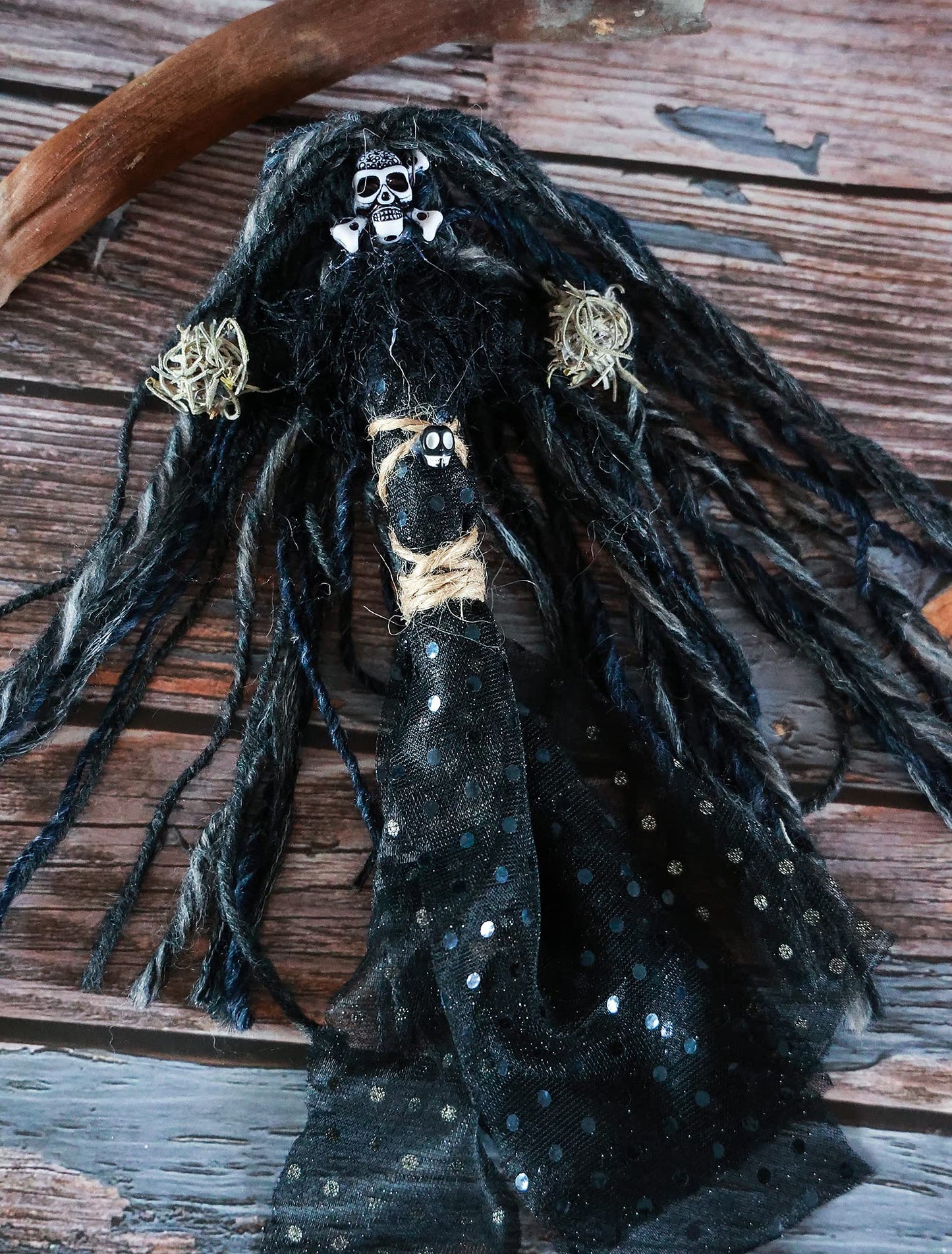 Nosadi Voodoo Doll Real Handmade Creepy Dolls Set Horror Voodoo Supplies Skull Witches Poppet for Halloween Birthday Christmas Party Gift Decoration