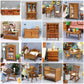 AirAds Dollhouse Accessories 1:12 Scale Dollhouse Miniature Furniture wooded Bed Hutch cabinets Dollhouse furnitures (#7 Buffet Hutch)